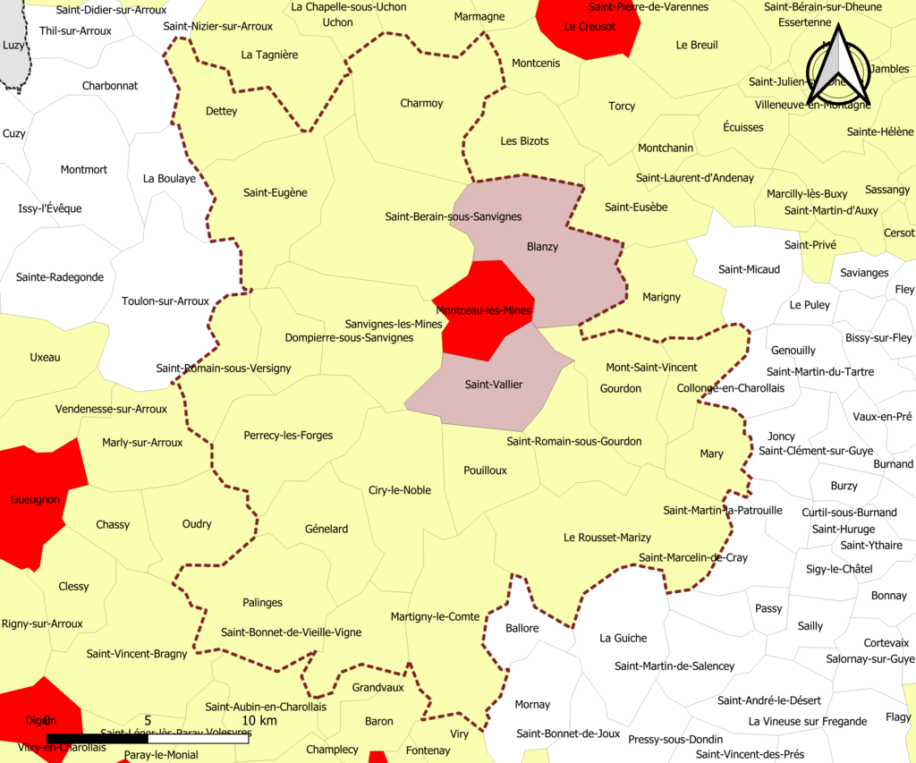 Pose de borne de recharge Montceau-les-Mines